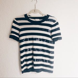 Kate Spade Sequin Short Sleeve Sweater